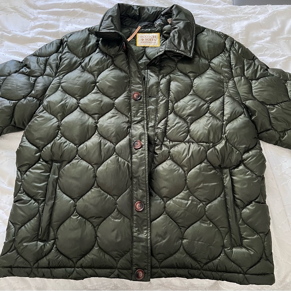 Scotch&Soda Short Quilted Puffer Jacket Green XL Men’s Scotch and Soda